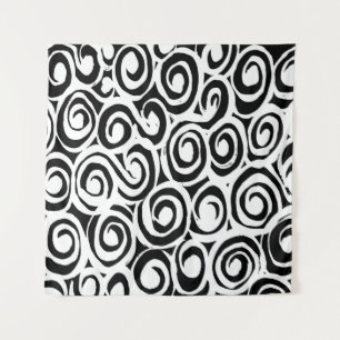 Tenture Brush grunge. Blanc et noir. ,