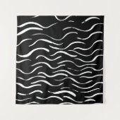 Tenture Brush grunge pattern. White and black.abstract,art (Devant (Horizontal))