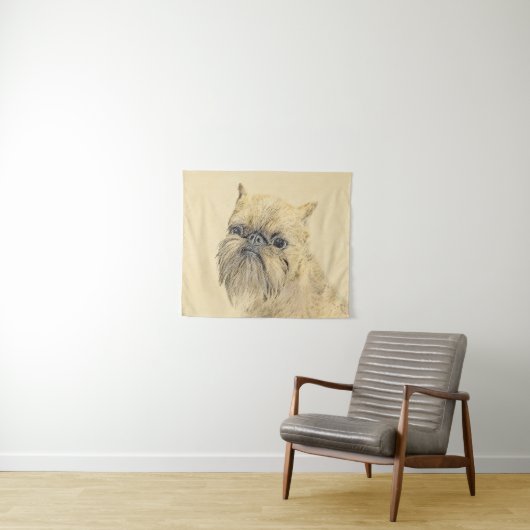 Tenture Bruxelles Griffon Rough Paining - Art Chien origin (En situation (horizontale))