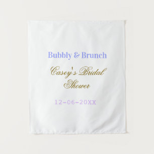 Tenture Bubbly et brunch nom de la fête de mariage date vi
