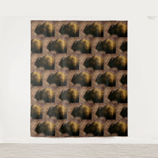 Tenture Buffalo de bison de bois (Devant)