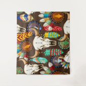 Tenture Buffalo Skull Native American Emblem (Devant)