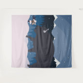 Tenture Buffalo veut un bretzel (Devant (Horizontal))