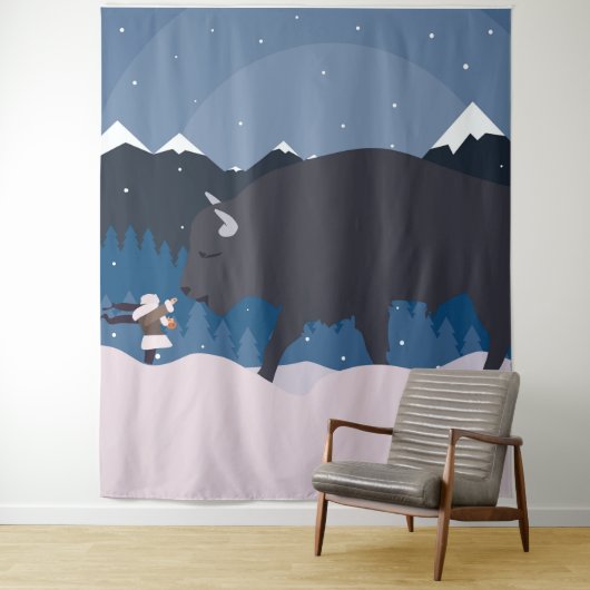 Tenture Buffalo veut un bretzel (En situation)