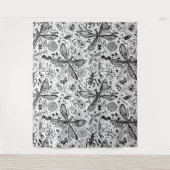 Tenture Bugs de Doodle sur bleu foncé (Devant)