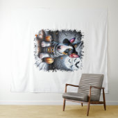 Tenture Bull Terrier Chien Halloween (En situation (horizontale))