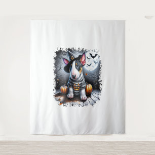 Tenture Bull Terrier Chien Halloween