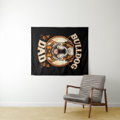 Tenture Bulldog Dad – Cute Vintage Bulldog Father’s Day (En situation (horizontale))