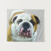 Tenture Bulldog Painting - Joli art original chien (Devant (Horizontal))