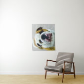 Tenture Bulldog Painting - Joli art original chien (En situation)