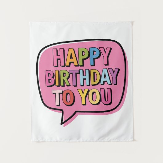 Tenture Bulle Joyeux Anniversaire (Devant)