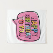Tenture Bulle Joyeux Anniversaire (Devant (Horizontal))