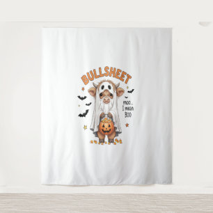 Tenture Bullsheet Highland Cow Funny Ghost