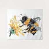 Tenture Bumble Bee ramassant du pollen (Devant (Horizontal))
