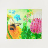 Tenture Bumblebee sur le pandelion (Devant (Horizontal))