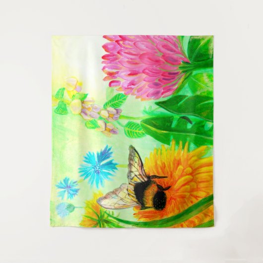 Tenture Bumblebee sur le pandelion (Devant)