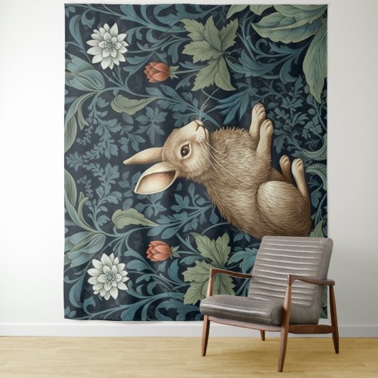 Tenture Bunny dans la forêt Art nouveau (En situation)