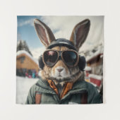 Tenture Bunny de snowboard Whimsical (Devant)
