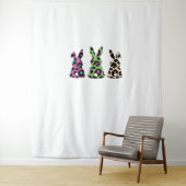 Tenture Bunny Easter Leopard Plaid Buffalo Rabbit Easter D (En situation)