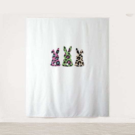 Tenture Bunny Easter Leopard Plaid Buffalo Rabbit Easter D (Devant)