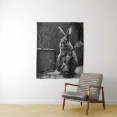 Tenture Bunny Jouer une guitare (En situation)