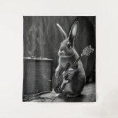 Tenture Bunny Jouer une guitare (Devant)