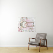 Tenture Bunny Rabbit Baby shower Bannière fond Mur d'art (En situation (horizontale))