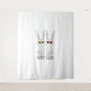 Tenture Bunny Squad Funny mignon animal de compagnie Rabbi