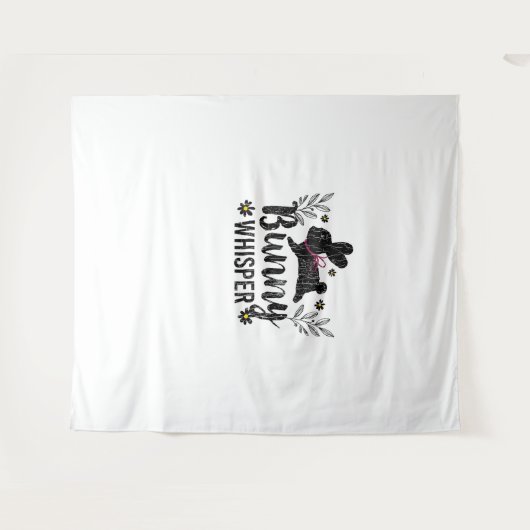 Tenture Bunny Whisperer Funny Lapin Graphisme lapin (Devant (Horizontal))