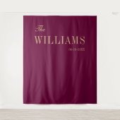 Tenture Burgundy cadre élégant mariage (Devant)