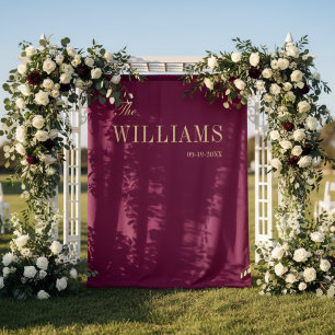 Tenture Burgundy cadre élégant mariage