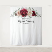 Tenture Burgundy Champagne Ivoire Mauve Rose Shower de Mar (Devant)