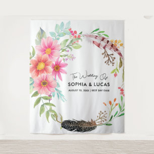 Tenture Burgundy Floral Contexte   Russe Photo Booth Prop