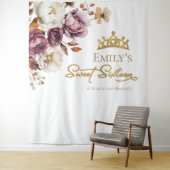 Tenture Burgundy Floral Fall Sweet 16 Contexte (En situation)