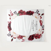 Tenture Burgundy Floral Mariage Contexte photo (Devant (Horizontal))