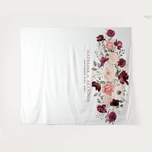 Tenture Burgundy fond de Mariage (Devant (Horizontal))