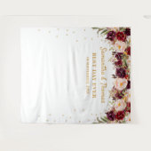 Tenture Burgundy marsala blush or mariage fond (Devant (Horizontal))