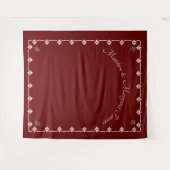 Tenture Burgundy Rose Mariage Photo Contexte (Devant (Horizontal))