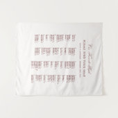 Tenture Burgundy Wedding Seating Chart Alphabetical Fabric (Devant (Horizontal))