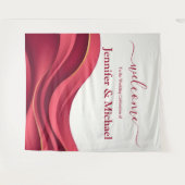 Tenture Burgundy Wedding Sign (Devant (Horizontal))