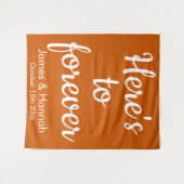 Tenture Burnt Orange Custom Wedding Photo Booth Backdrop (Devant (Horizontal))