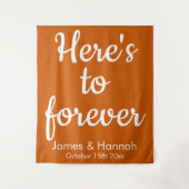 Tenture Burnt Orange Custom Wedding Photo Booth Backdrop (Devant)