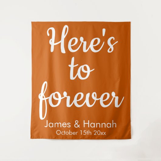 Tenture Burnt Orange Custom Wedding Photo Booth Backdrop (Devant)