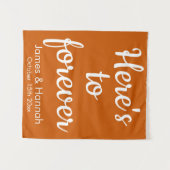 Tenture Burnt Orange Custom Wedding Photo Booth Backdrop (Devant (Horizontal))