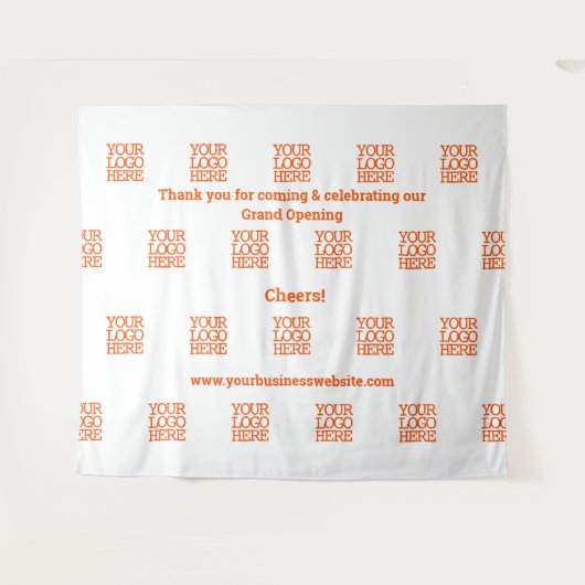 Tenture Business Grand Ouverture Ajouter Logo Mur photo (Devant (Horizontal))