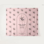 Tenture Business Logo Step Repeat Pink & Black Backdrop (Devant (Horizontal))