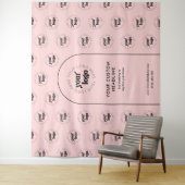 Tenture Business Logo Step Repeat Pink & Black Backdrop (En situation)