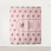 Tenture Business Logo Step Repeat Pink & Black Backdrop (Devant)