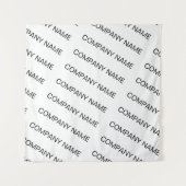 Tenture Business Name Repeating Pattern Black White Brand (Devant (Horizontal))