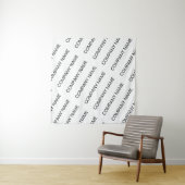 Tenture Business Name Repeating Pattern Black White Brand (En situation)
